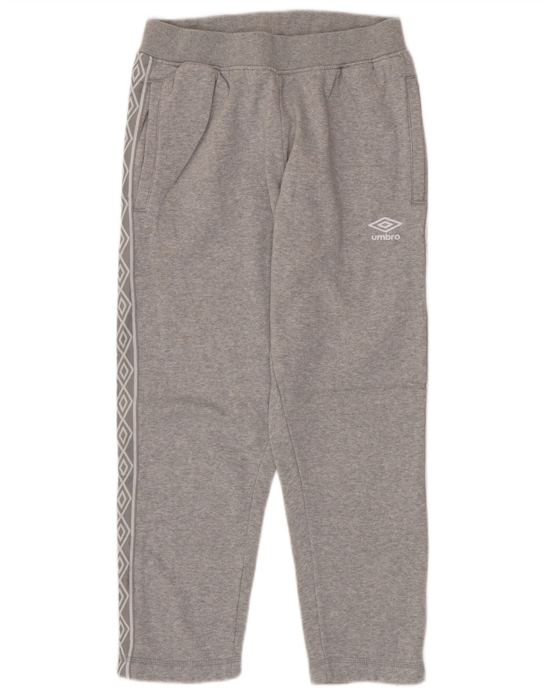 UMBRO Pantaloni de trening cu grafic crop pentru bărbați, bumbac gri mic