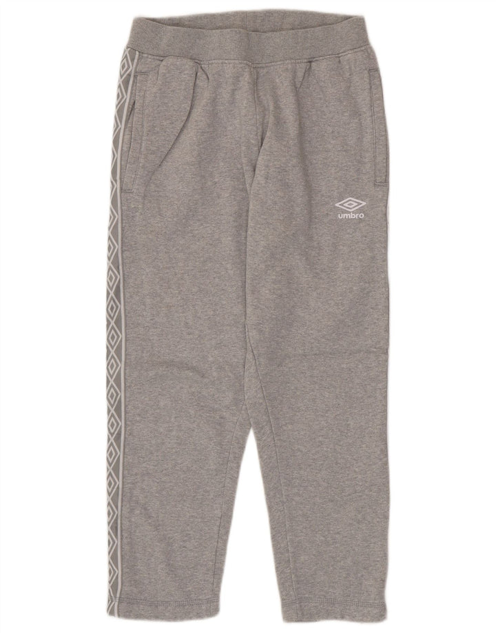 UMBRO Pantaloni de trening cu grafic crop pentru bărbați, bumbac gri mic