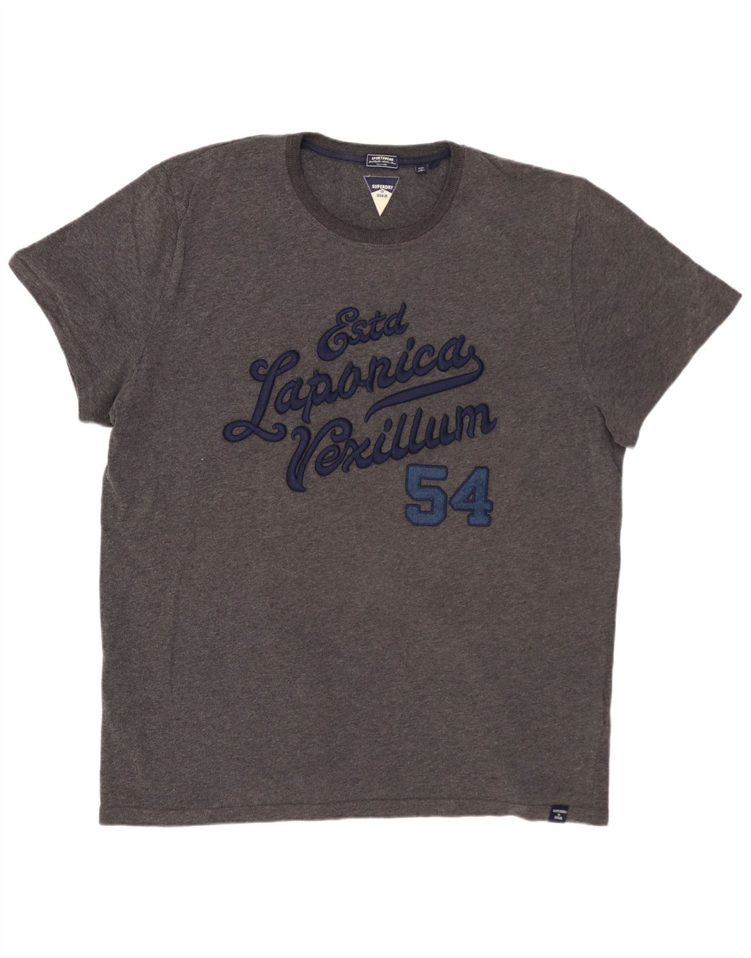 SUPERDRY tricou grafic pentru bărbați Top 3XL bumbac gri