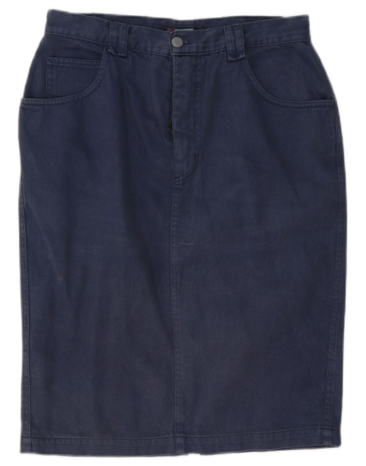 Fusta Creion Femei Krizia W33 Mare Bumbac Bleumarin