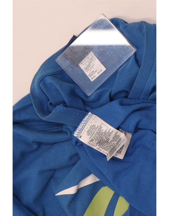 Tricou grafic Reebok pentru bărbați Top mediu albastru bumbac