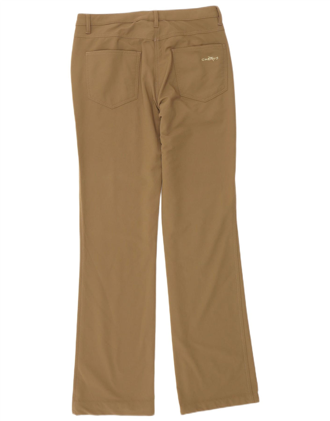 Pantaloni casual pentru femei Chervo Bootcut IT 42 Medium W28 L32 Bej Poliester