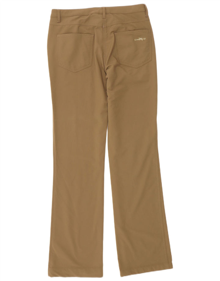 Pantaloni casual pentru femei Chervo Bootcut IT 42 Medium W28 L32 Bej Poliester