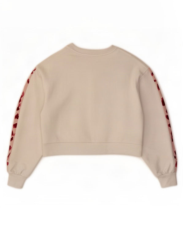 Pulover pentru femei Puma Graphic Crop Pulover UK 14 Bumbac alb mediu
