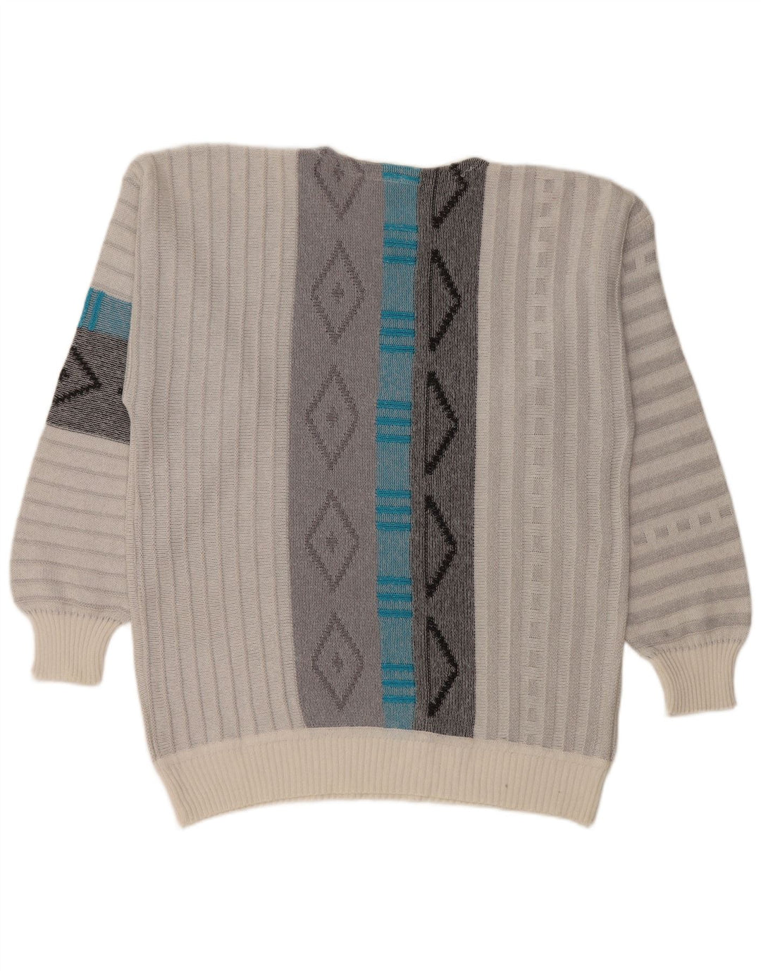 Pulover pentru bărbați Jockey cu decolteu rotund, mare, gri geometric, acrilic