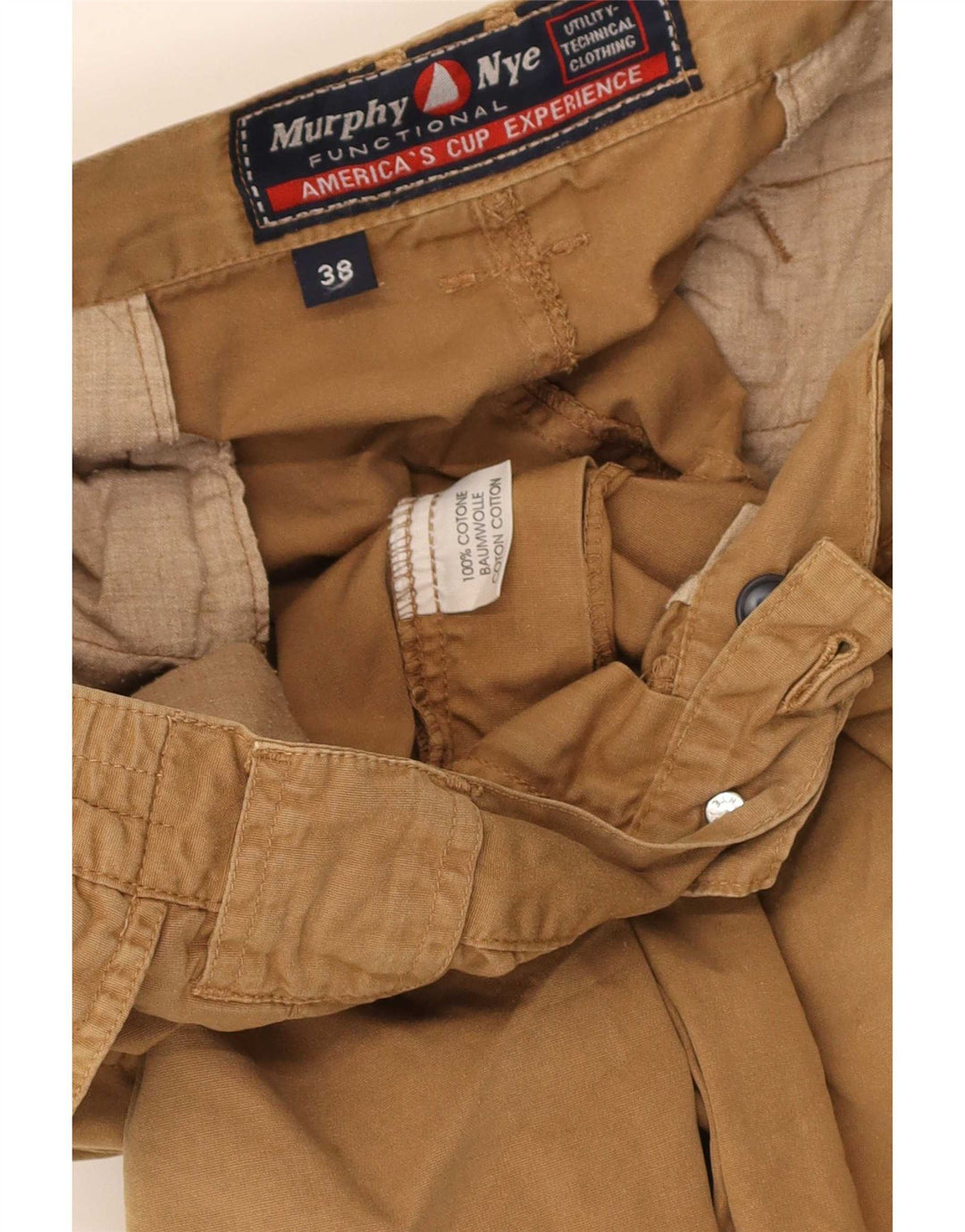 Pantaloni cargo drepti pentru bărbați Murphy & Nye L38 L33 bumbac bej