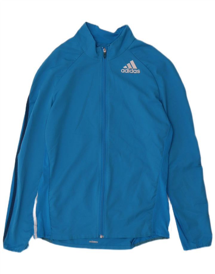 Jachetă de top pentru trening Adidas Adizero pentru bărbați, mare, albastru, poliester