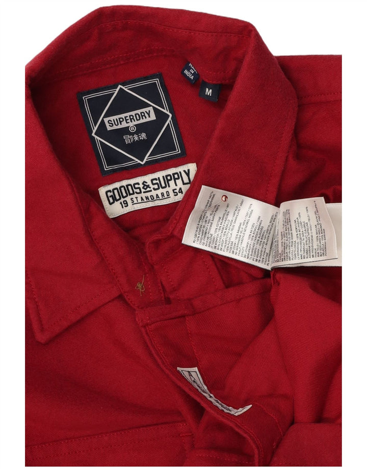 Cămașă pentru bărbați Superdry, bumbac roșu mediu