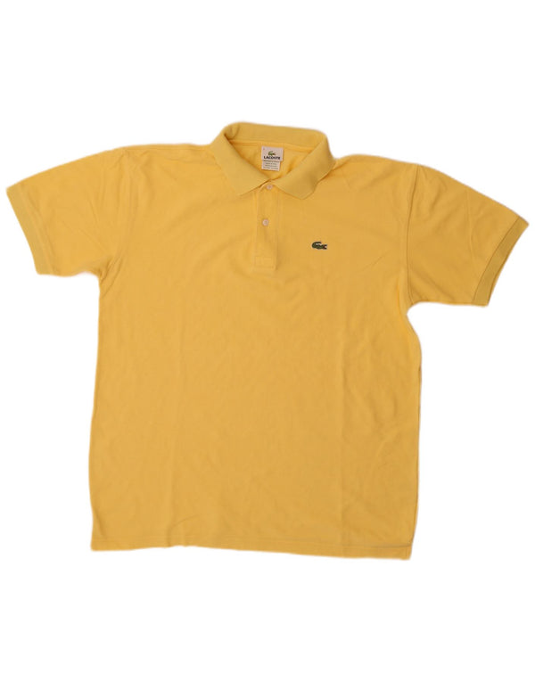 Lacoste Mens Polo Shirt Size 7 2XL Yellow Cotton