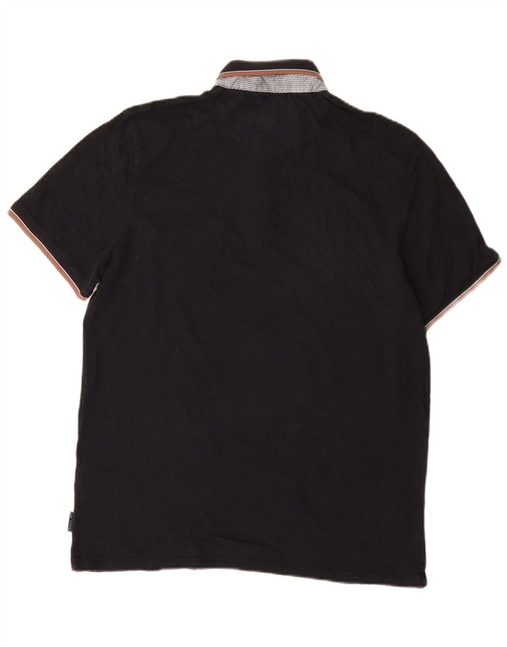 Tricou polo pentru bărbați Ted Baker Mărimea 4 mare, bumbac negru
