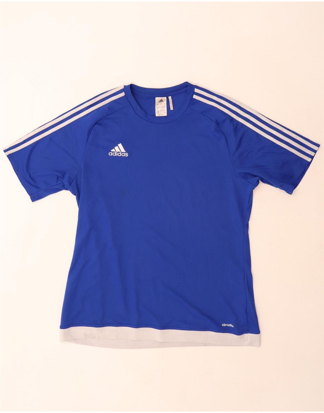 Tricou Adidas Climalite pentru bărbați Top mare, albastru, poliester color bloc