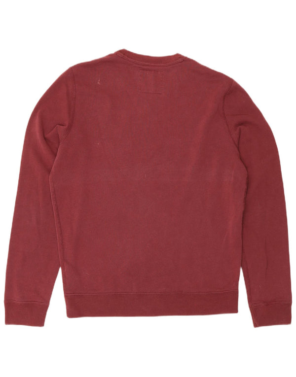 Pulover grafic pentru bărbați Abercrombie & Fitch, burgundă mic