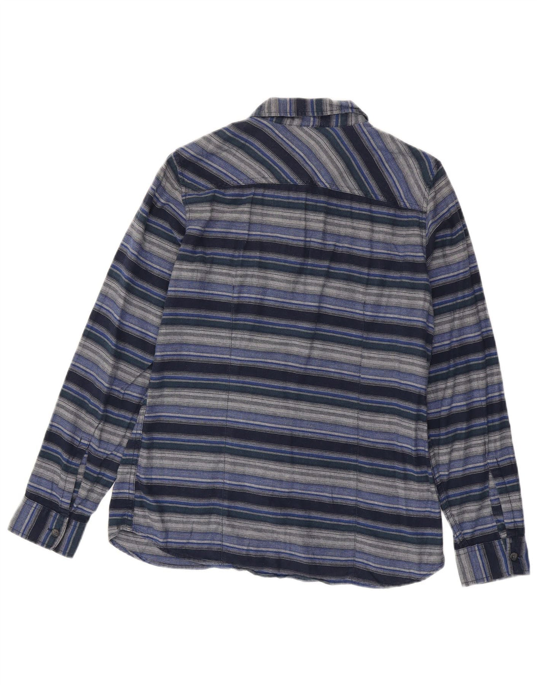 Cămașă de flanel pentru femei EDDIE BAUER UK 14 Mediu bleumarin cu dungi