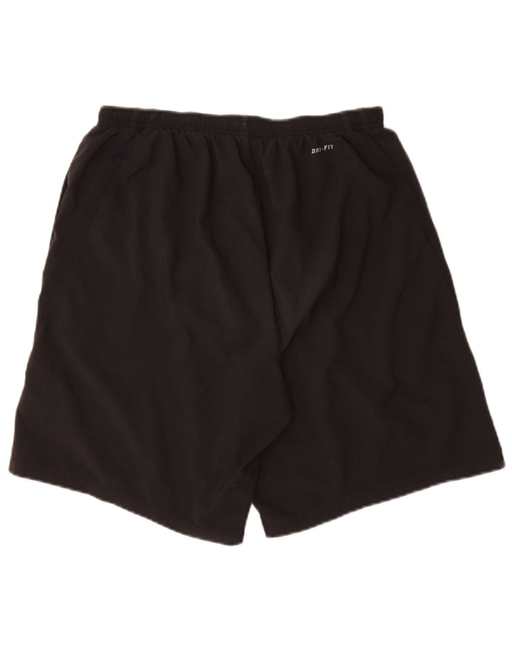 Pantaloni scurți sport Nike Dri Fit pentru bărbați, poliester mediu negru