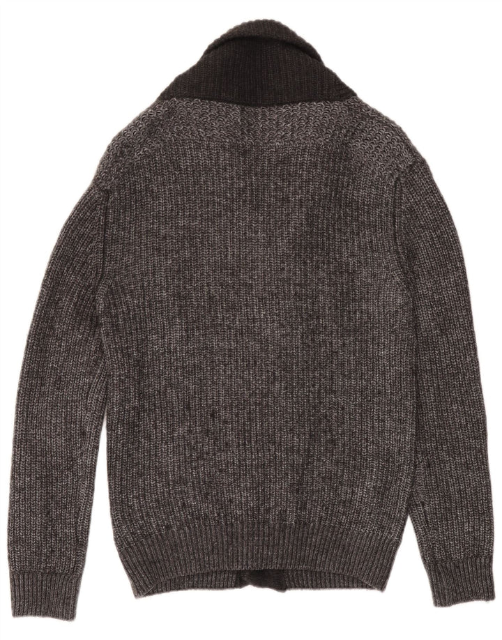 Pulover cardigan pentru bărbați Zara, mare, gri cu pete acrilice