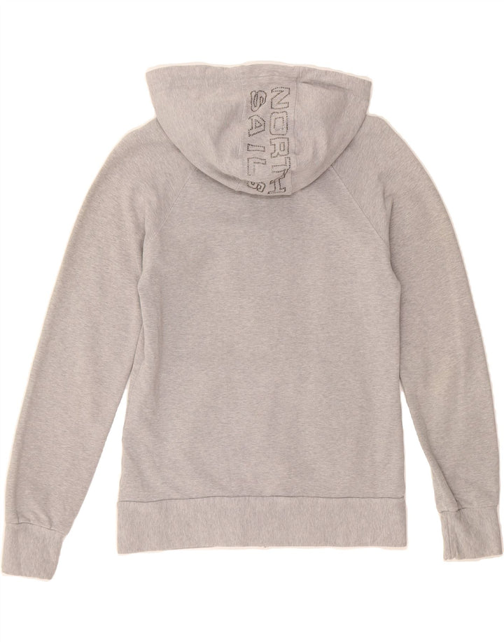 NORTH SAILS Womens Zip Hoodie Sweater UK 14 Medium Grey Cotton Vintage North Sails and Second-Hand North Sails from Messina Hembry 