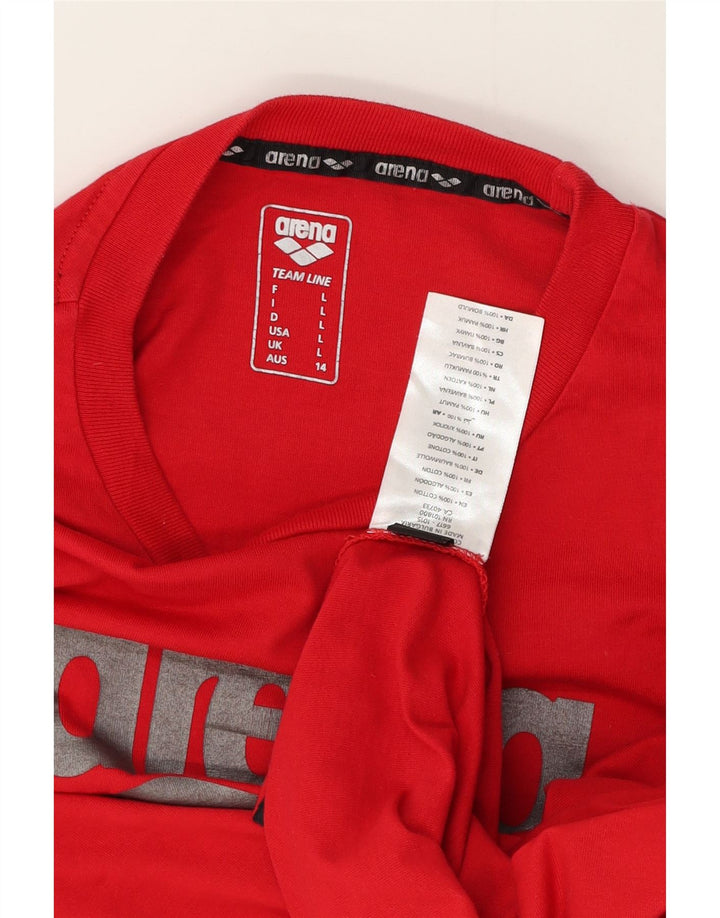 Tricou grafic pentru bărbați Arena Top mare bumbac roșu