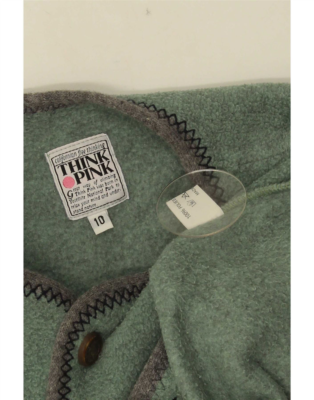 Gilet pentru femei Think Pink Fleece UK 10 Small Green Poliester