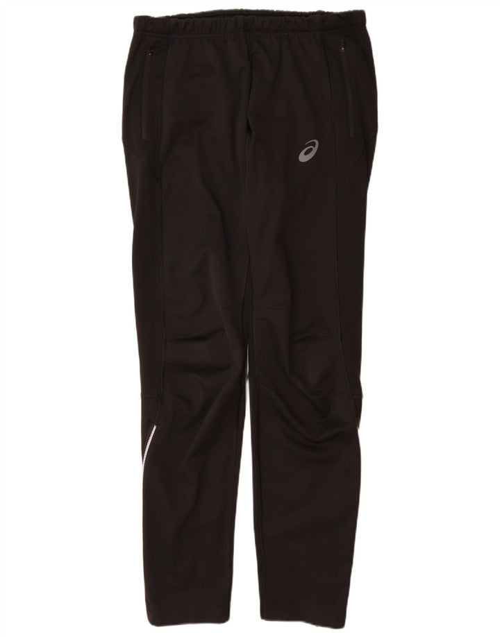 Pantaloni de trening Asics pentru bărbați, poliester mediu negru