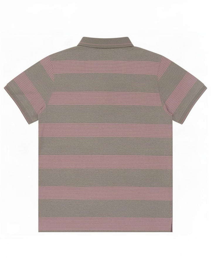 Tricou polo Champion pentru bărbați, gri mediu cu dungi