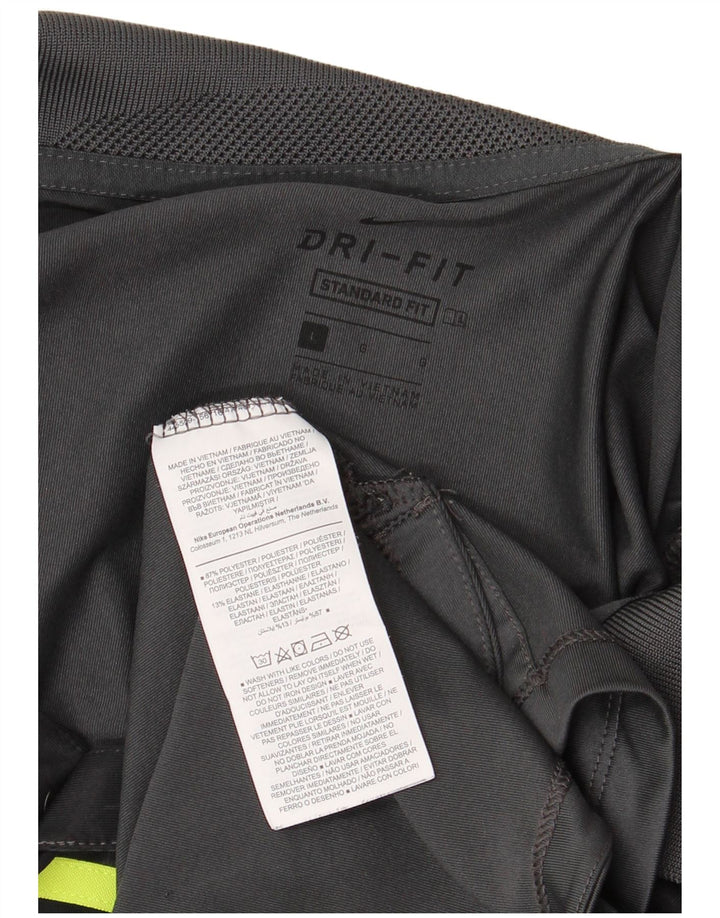 Tricou polo Nike Dri Fit Standard Fit pentru bărbați, mare, gri, poliester color bloc