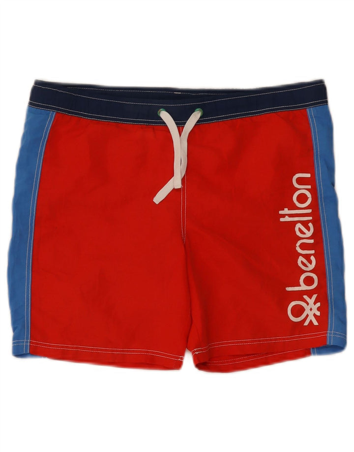 Benetton Boys Graphic Cami Top 10-11 Years XL Red Colorblock Poliester