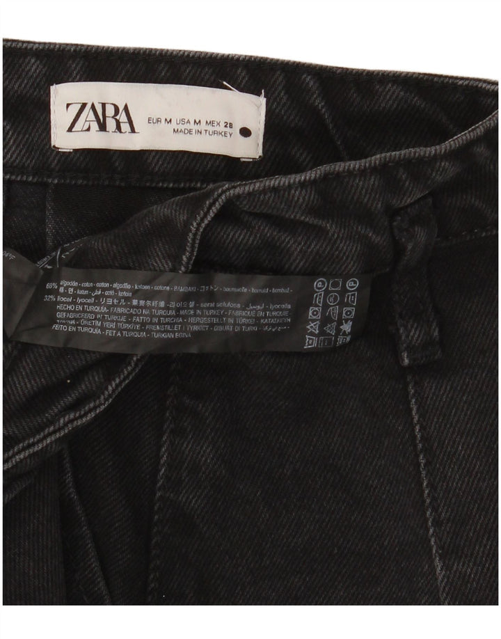 Fusta Mini Denim Zara Femei Medium W32 Bumbac Negru