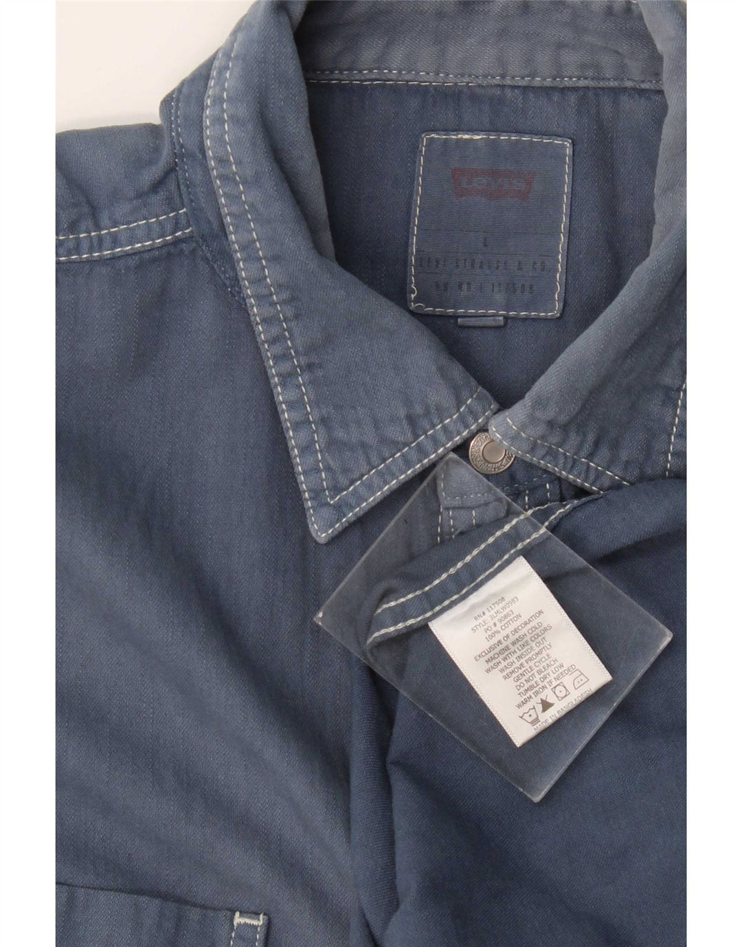 Cămașă de blugi pentru bărbați Levi's, mare din bumbac bleumarin