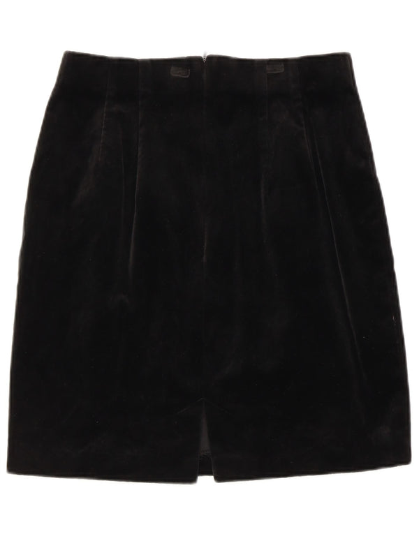Fusta creion din catifea pentru femei Betty Barclay UK 14 Medium W28 Bumbac negru