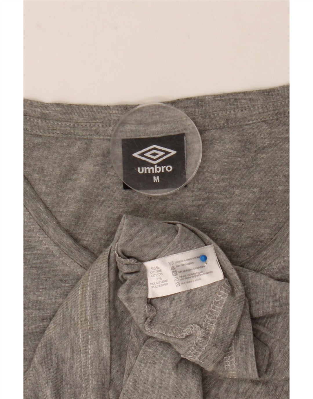 Tricou grafic pentru bărbați Umbro Top din bumbac cu pete gri mediu