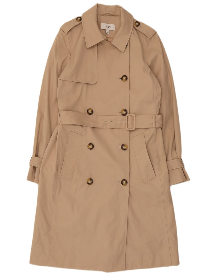 Trench pentru femei Marks & Spencer, cu două piepturi, UK 10 Mic Bej