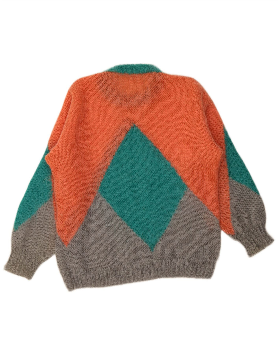 Pulover Vintage pentru damă cu gât crew pulover XL multicolor geometric