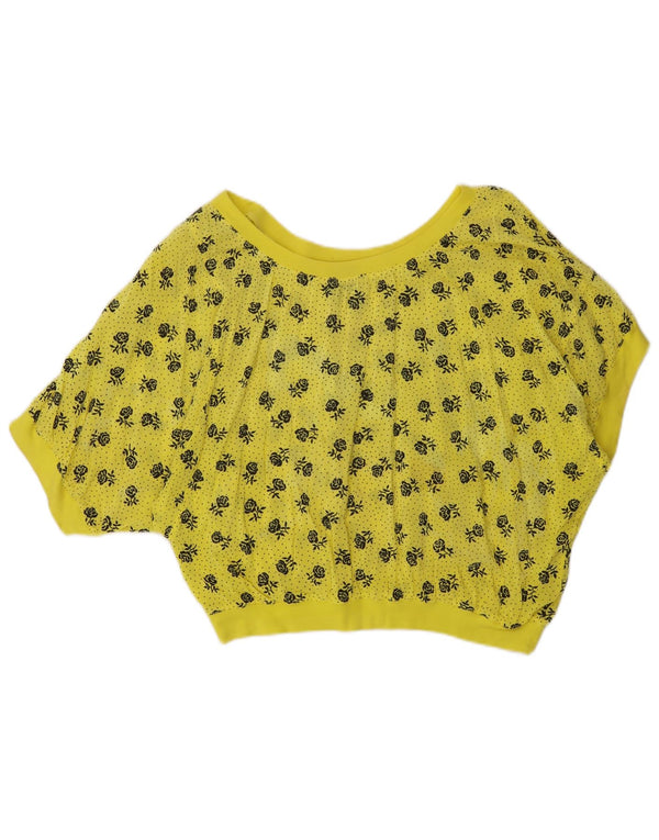 Bluză supradimensionată pentru femei La Maison Blu, top UK 10 Small Yellow Floral