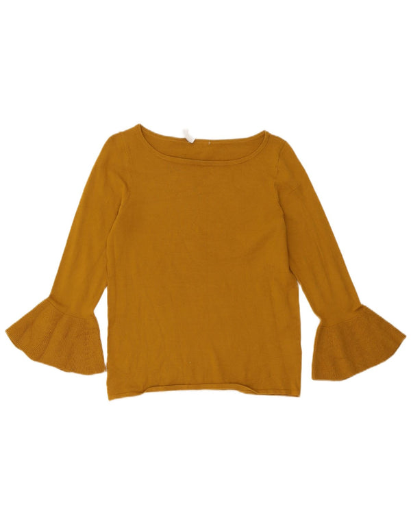 Top pentru femei Hobbs cu mâneci 3/4 UK 10 Small Khaki Viscose
