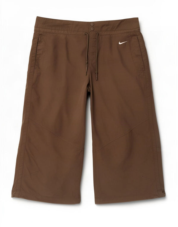 Pantaloni Capri Nike pentru femei UK 8/10 Small W30 L20 Maro Poliester