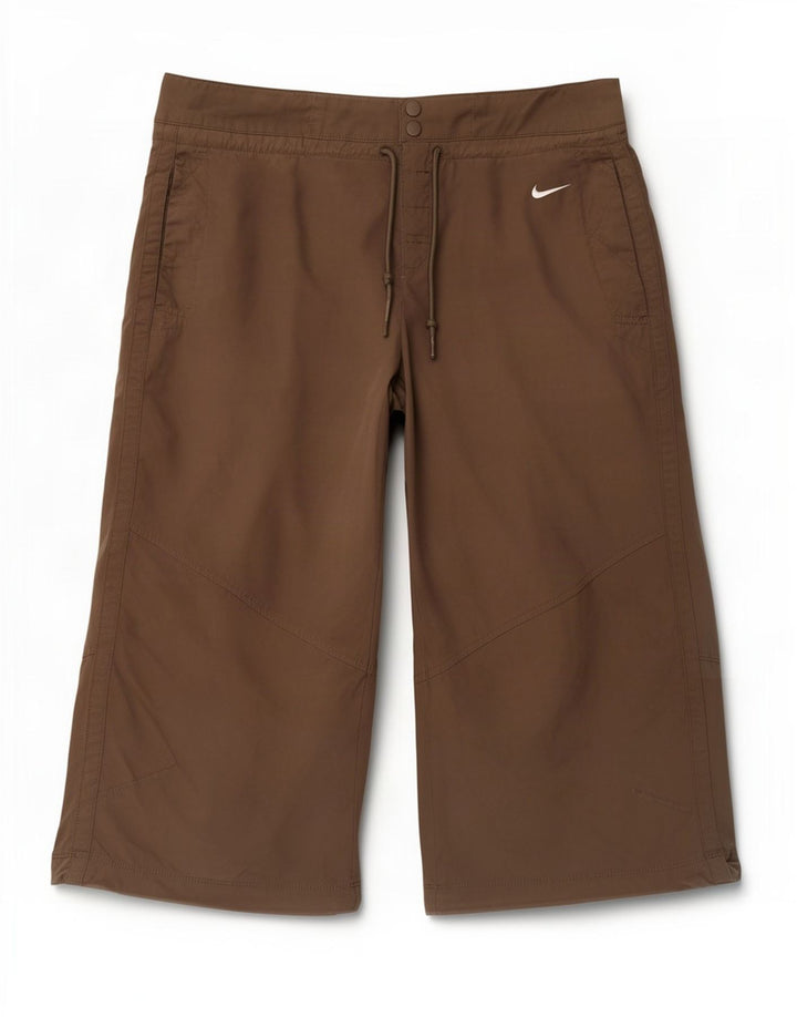 Pantaloni Capri Nike pentru femei UK 8/10 Small W30 L20 Maro Poliester