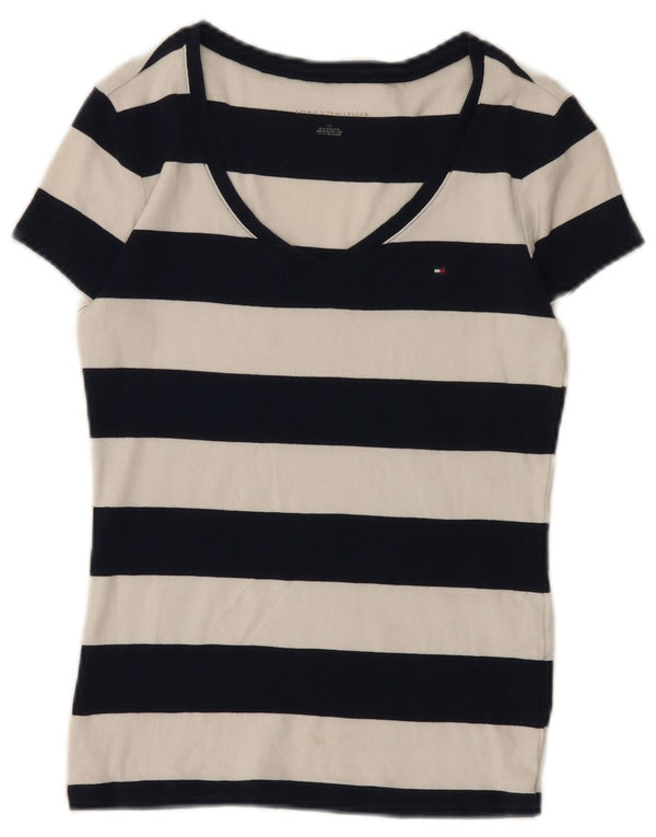 Tricou pentru femei Tommy Hilfiger Top UK 8 mic, bleumarin, bumbac cu dungi