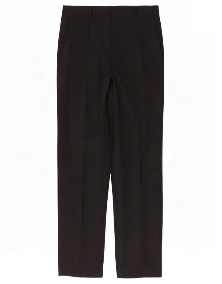 Pantaloni de costum drepți pentru femei Zara EU 42 Large L32 L34 Poliester negru