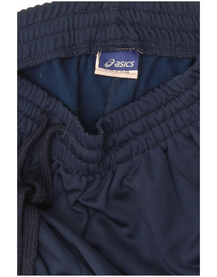 Pantaloni de trening Asics pentru bărbați, poliester mediu bleumarin
