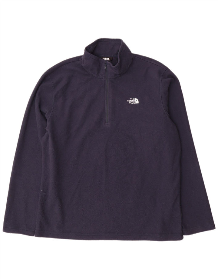 Pulover pentru bărbați The North Face, cu fermoar și gât, XL, poliester bleumarin