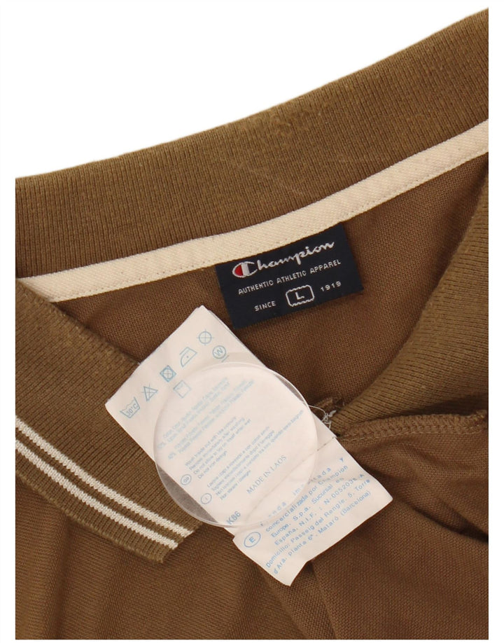 Tricou polo pentru bărbați CHAMPION, bumbac maro mare