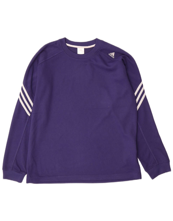Top pentru bărbați Adidas cu mânecă lungă, poliester violet mediu