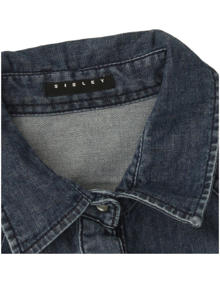 Cămașă de blugi pentru femei Sisley UK 10 Small Bleumarin