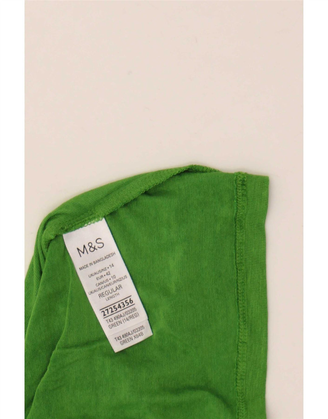 Marks & Spencer Top pentru femei cu mânecă lungă Marea Britanie 14, mare, verde, modal