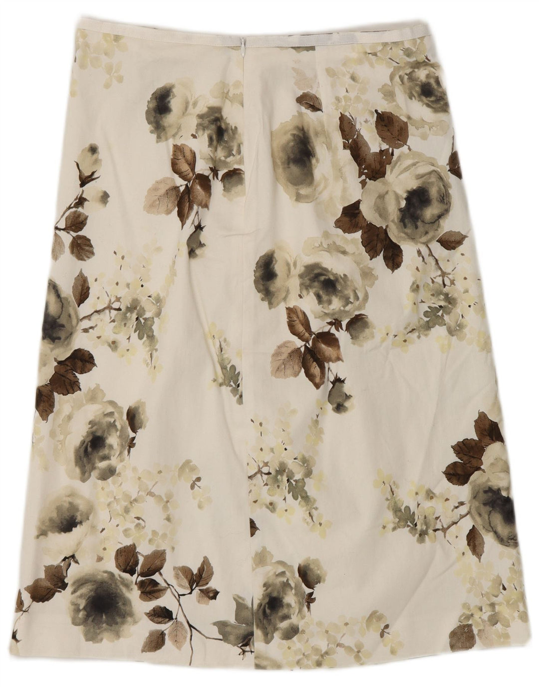 COAST Fusta A-Line pentru femei UK 10 Small W28 Bumbac Floral Alb