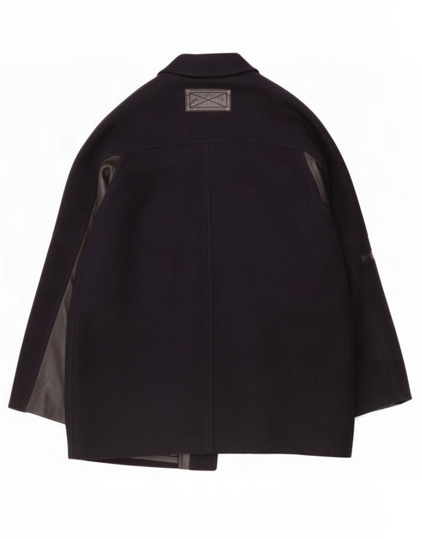 Pardesiu vintage pentru bărbați UK 42 XL, albastru bleumarin, color block