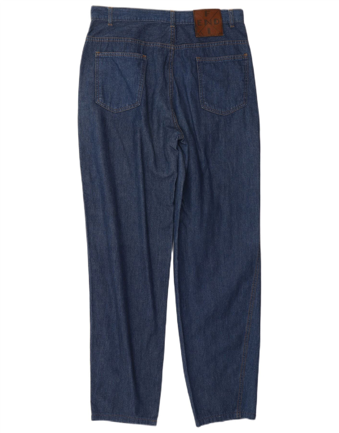 FENDI Blugi conici cu talie înaltă pentru femei IT 46 Large W30 L29 Blue Classic