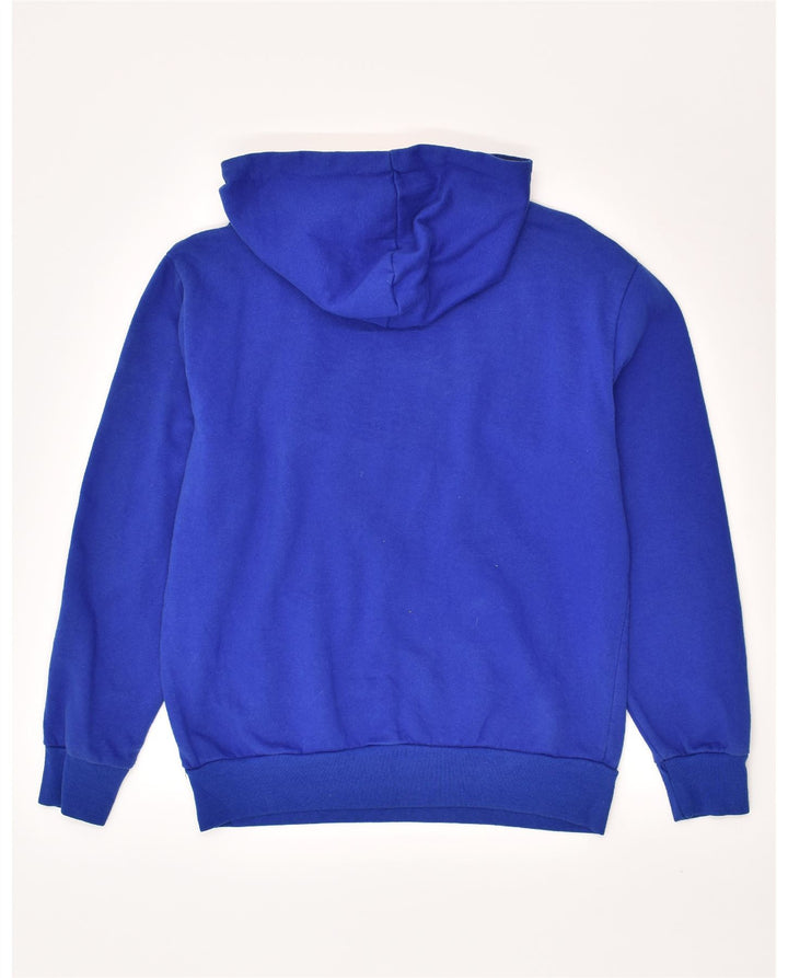 VINTAGE Mens Graphic Hoodie Jumper Medium Blue Cotton Vintage Vintage and Second-Hand Vintage from Messina Hembry 