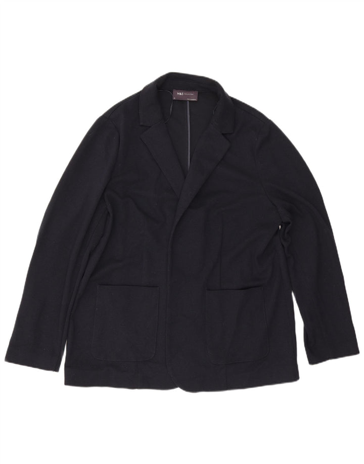 Marks & Spencer Jachetă Blazer deschisă pentru femei UK 16 mare, poliester bleumarin