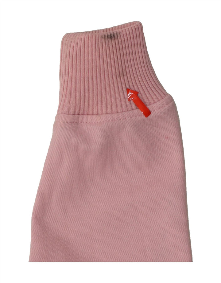 ELLESSE Womens Sweatshirt Jumper UK 14 Medium Pink Striped Cotton Vintage Ellesse and Second-Hand Ellesse from Messina Hembry 